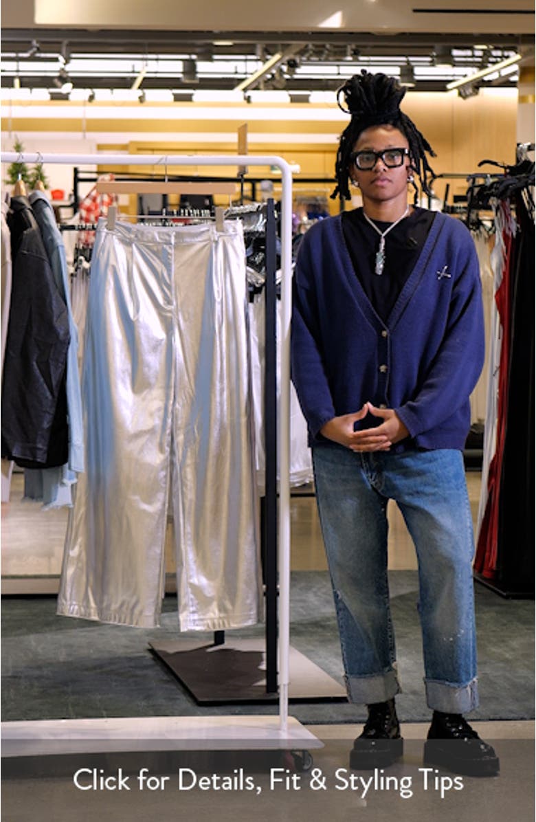 Metallic Faux Leather Pants, sales video thumbnail