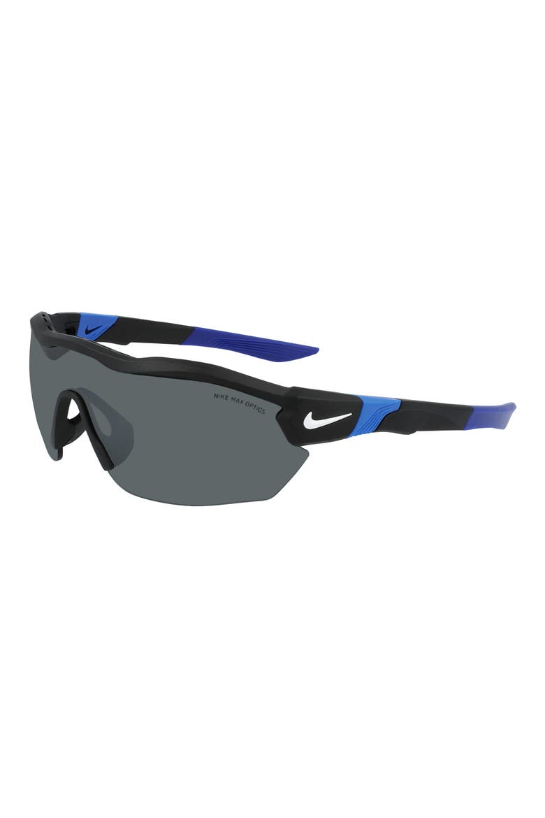 Show X3 Elite 61mm Wraparound Sunglasses, Alternate, color, BLACK / SILVER