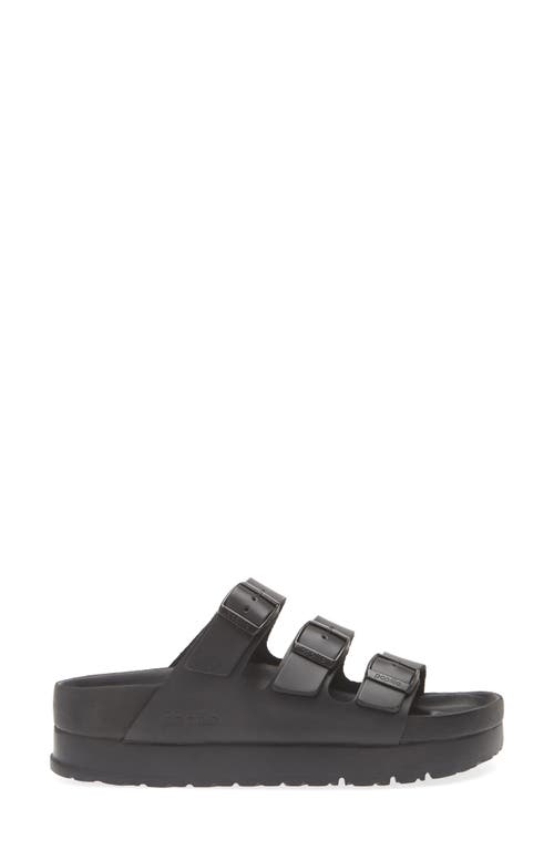 Birkenstock Florida Platform Flex Slide Sandal In Black