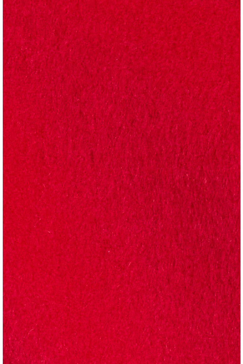 Longline Wool Blend Reefer Coat, Alternate, color, FESTIVE RED
