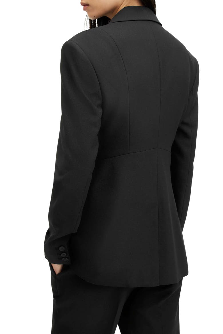 Seven Double Breasted Blazer, Alternate, color, BLACK