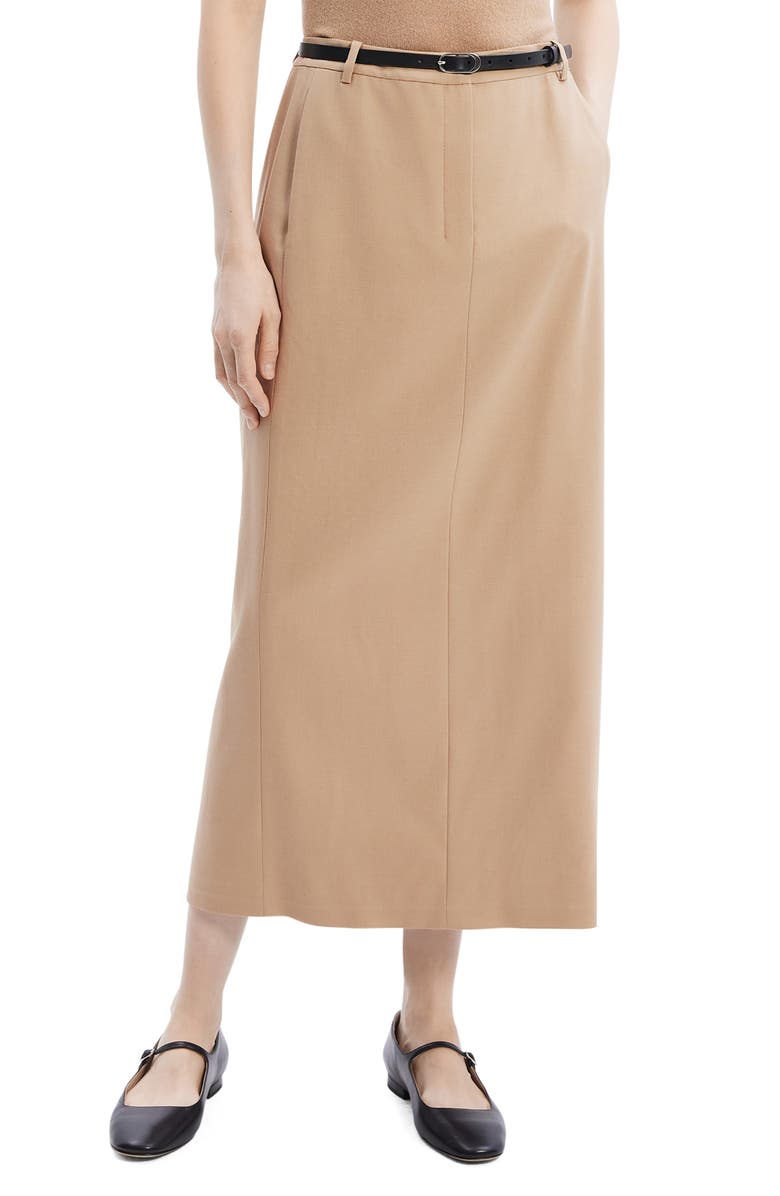 Theory High Waist Midi Skirt, Main, color,