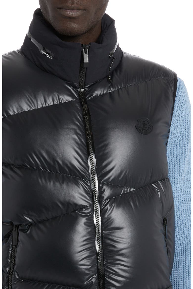 Tago Quilted Recycled Polyester Down Vest, Alternate, color, BLACK