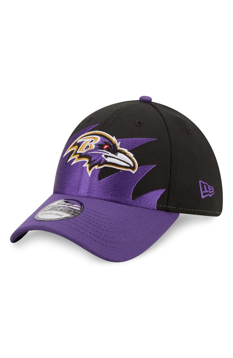 New Era Men's New Era Black/Purple Baltimore Ravens Surge 39THIRTY Flex Hat, Alternate, color, 