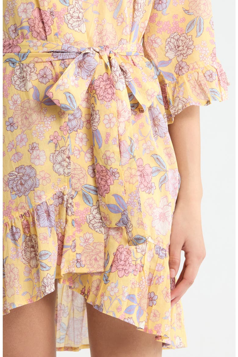 Karolina Frill Cotton Robe, Alternate, color, GOLDEN HAZE