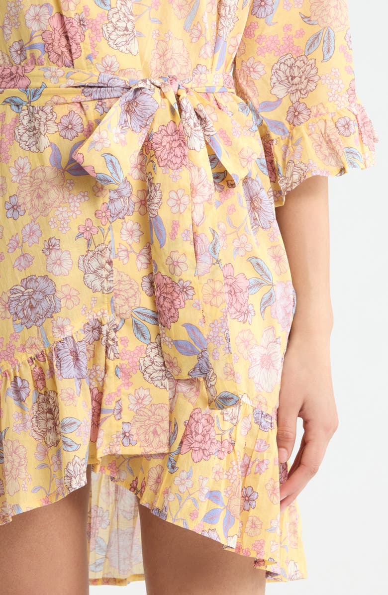 Papinelle Karolina Frill Cotton Robe, Alternate, color, Golden Haze