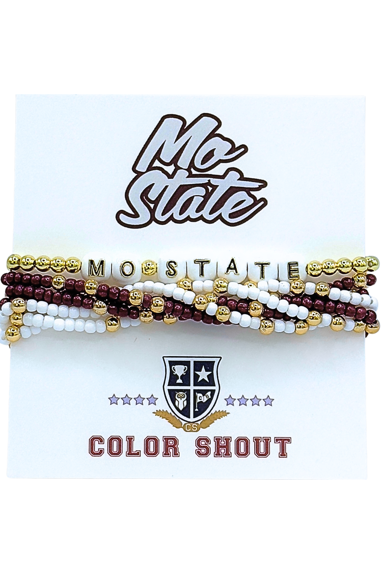 Missouri State Lucky 7 Bracelet Set, Main, color, Yellow Gold