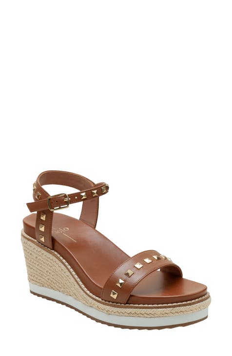 Women's Brown Ankle Strap 2024 Platform Wedge Sandal