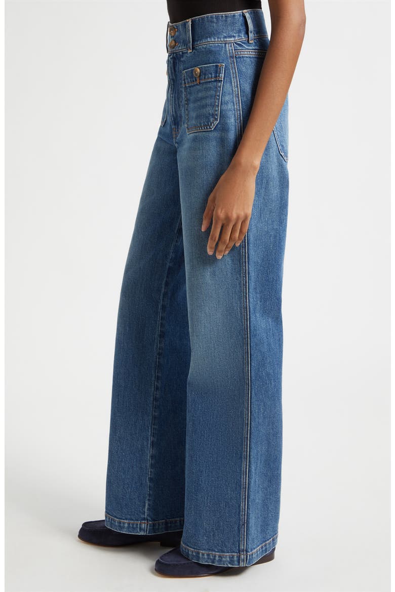 Taylor High Waist Wide Leg Jeans, Alternate, color, MEMORY BLUE