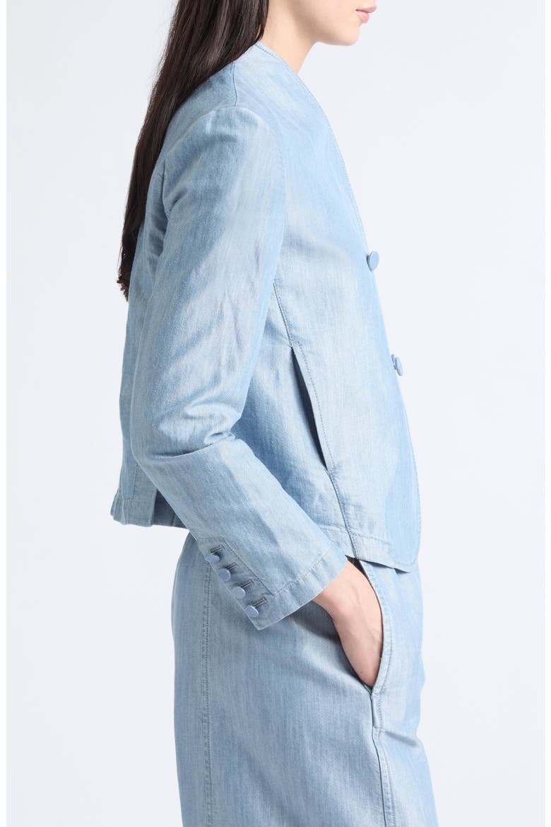 Asymmetric Denim Jacket, Alternate, color, DENIM