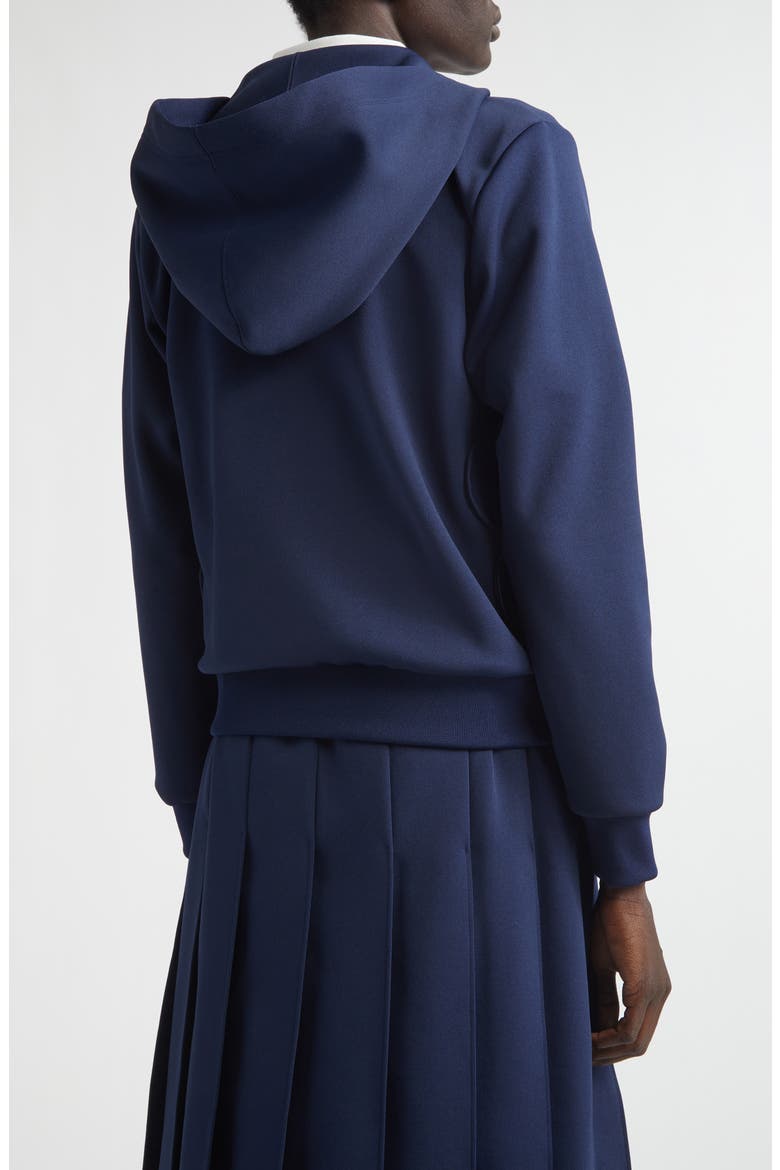 Floral Appliqué Full Zip Hoodie, Alternate, color, NAVY