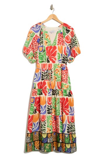 Julia Jordan Puff Sleeve Maxi Dress
