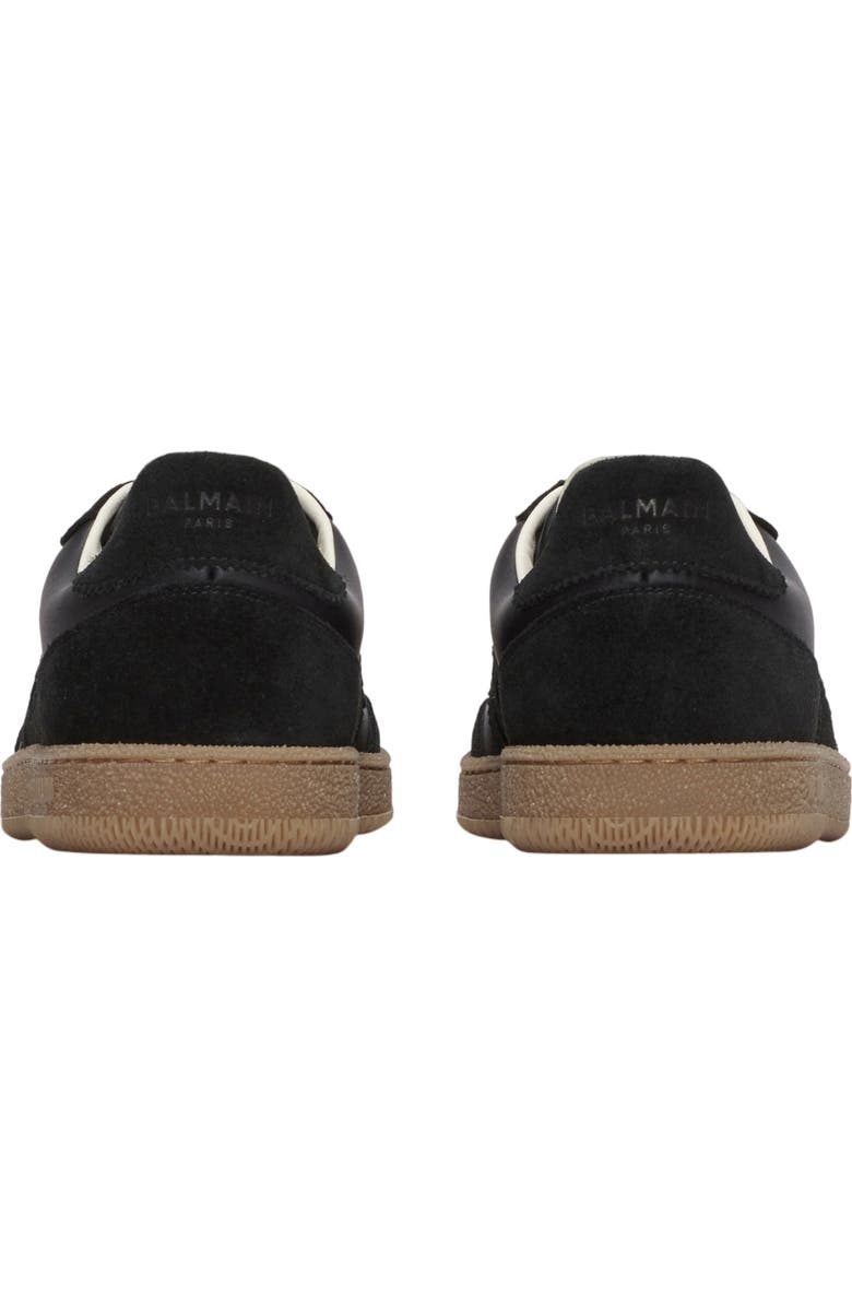 Balmain Swan trainers in smooth leather and suede, Alternate, color, Black