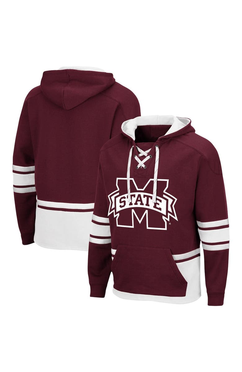 COLOSSEUM Men's Colosseum Maroon Mississippi State Bulldogs Lace Up 3.0 Pullover Hoodie, Alternate, color, Maroon