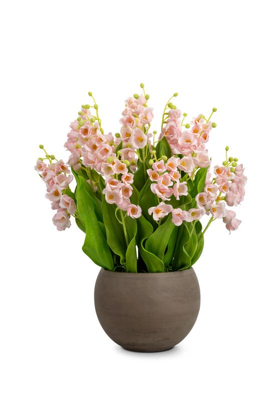 Cocobella Veda Realtouch Muguet Arrangement In Pink