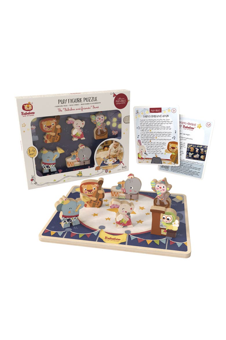 Band Play Figure Puzzle, Alternate, color, Blue