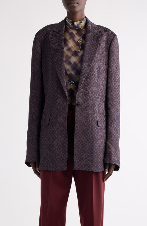 Dries Van Noten Bastis Single Breasted Blazer In Brown