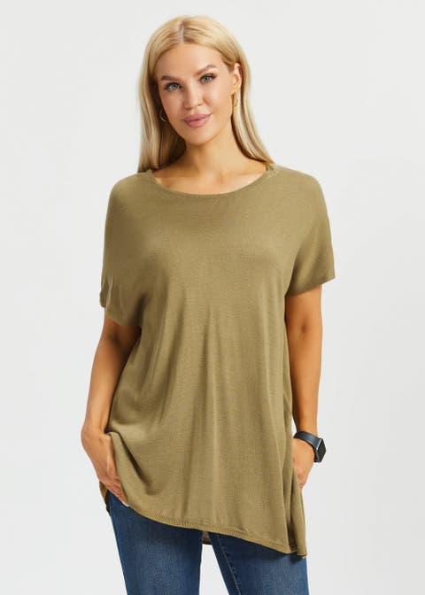 Asymmetrical Boatneck Sweater