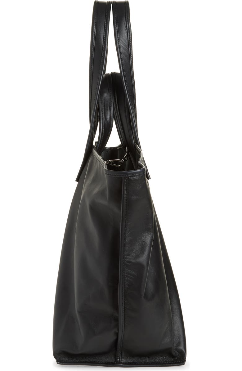 KASSL Lamskin Leather Tote, Alternate, color, Black