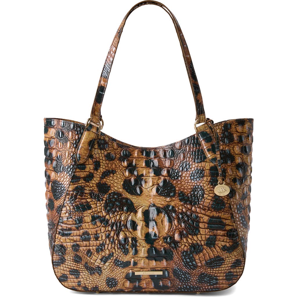 Brahmin Aliza Croc Embossed Leather Tote
