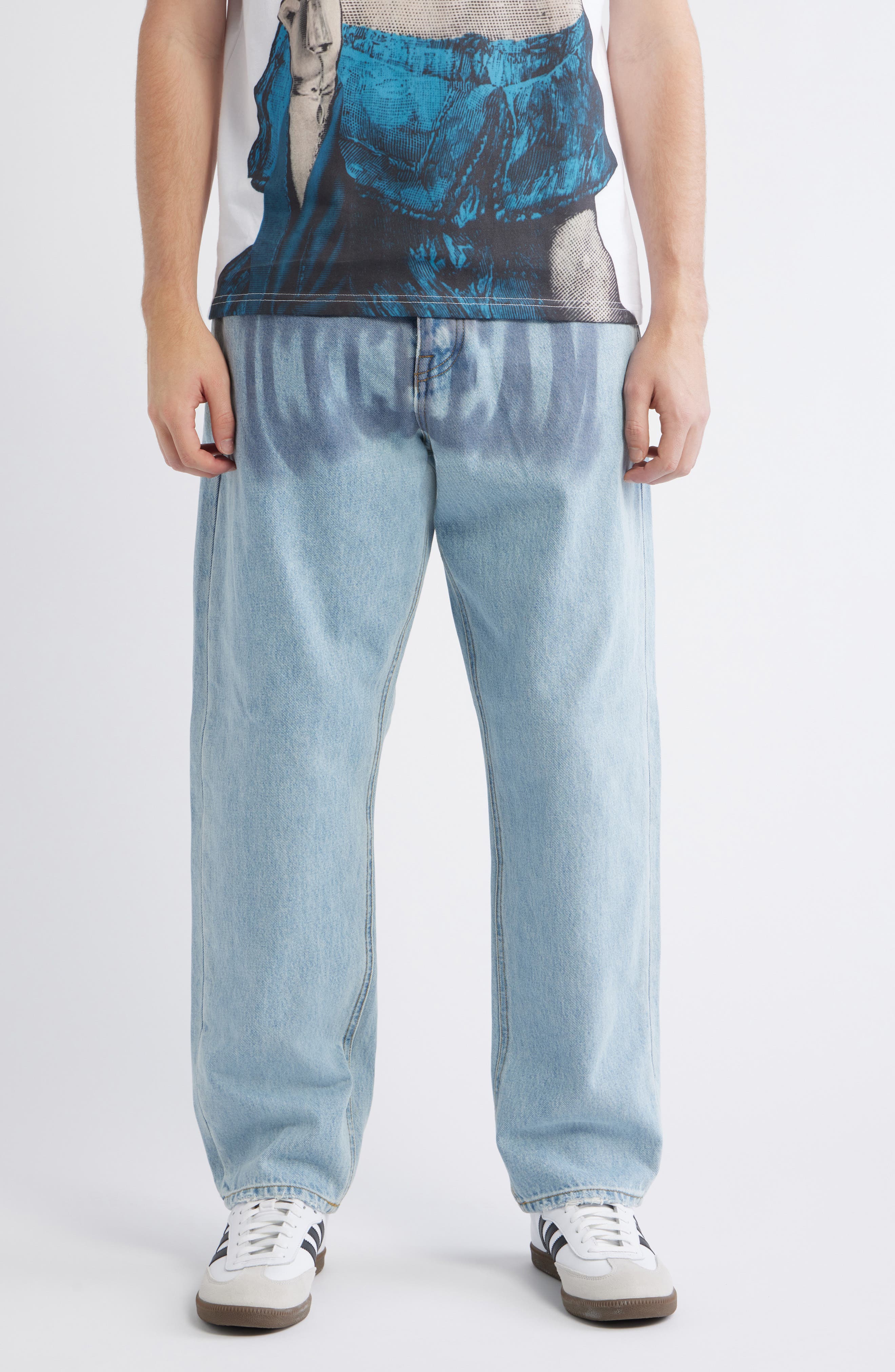 Fader Vanilla Fit Relaxed Wide Leg Jeans