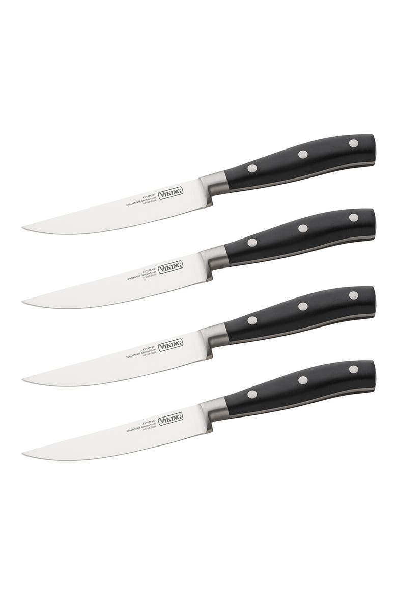 German 4-Piece Knife Set, Main, color, STEEL