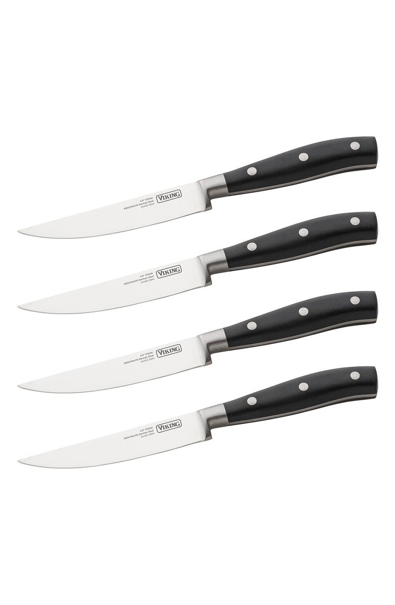 Viking German 4-Piece Knife Set, Main, color, Steel