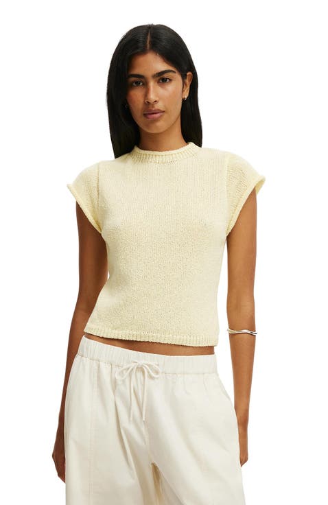Women's Textured Shortsleeve Knit Top