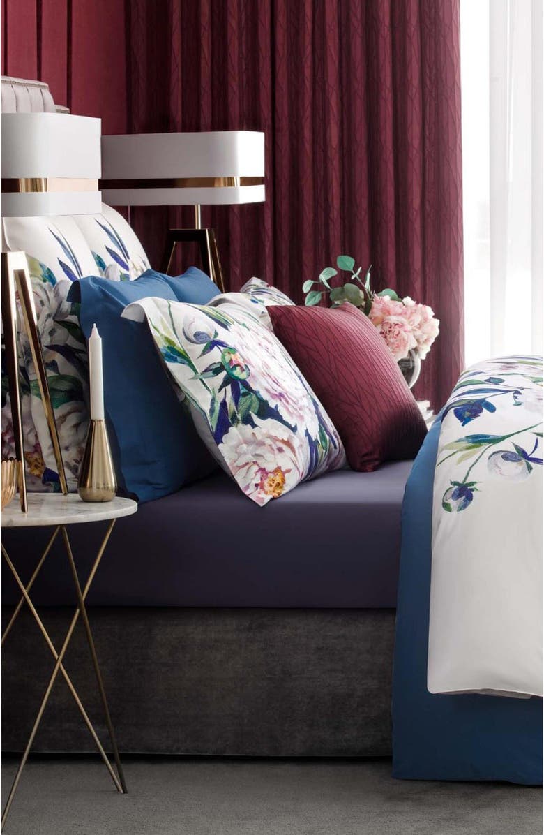 Togas Peonia Flat Sheet, Alternate, color, Purple