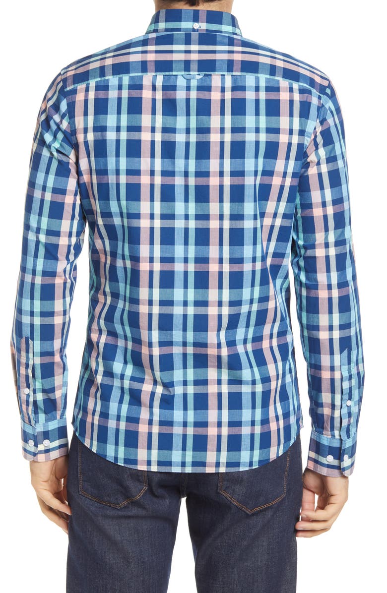 1901 Slim Fit Plaid Button-Down Shirt, Alternate, color,