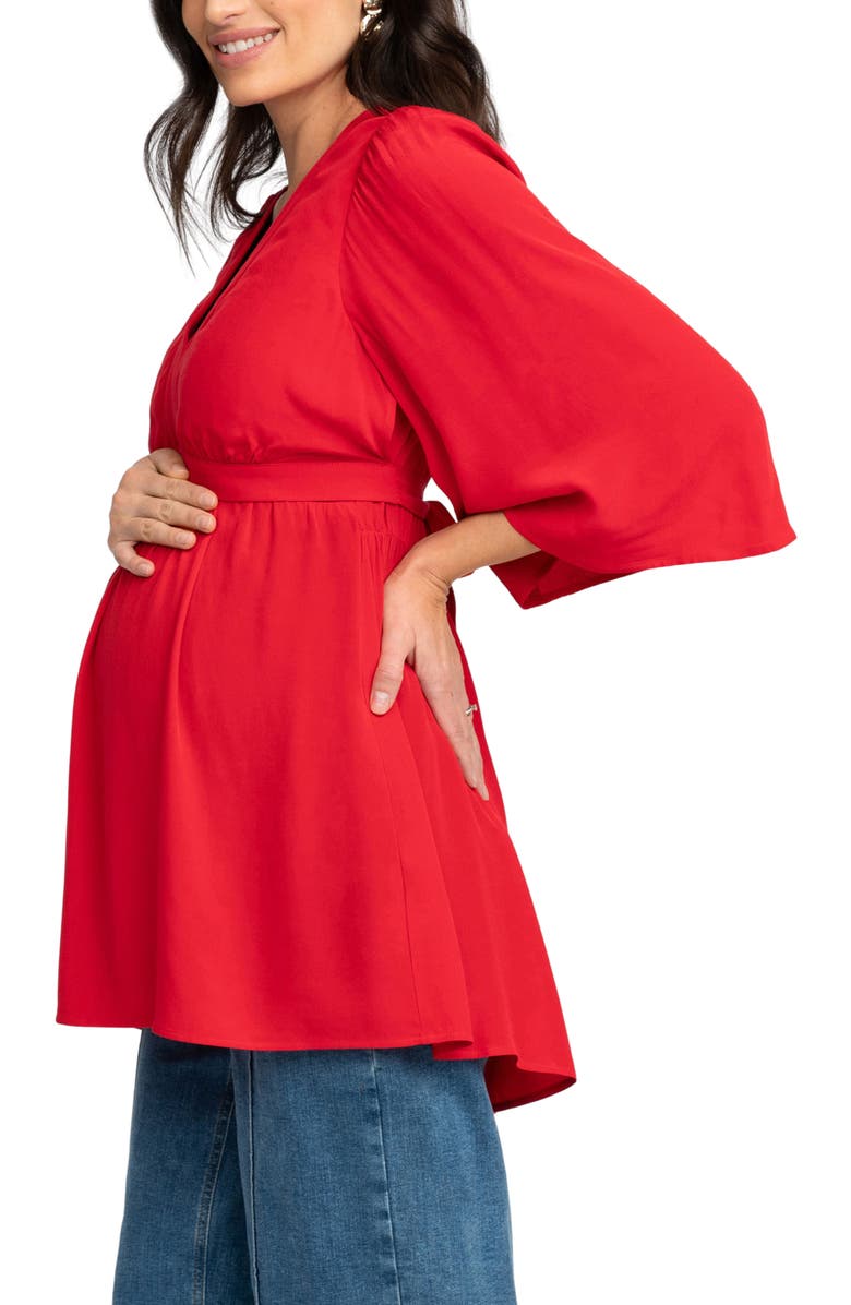 Seraphine Flutter Sleeve Maternity/Nursing Top, Alternate, color,