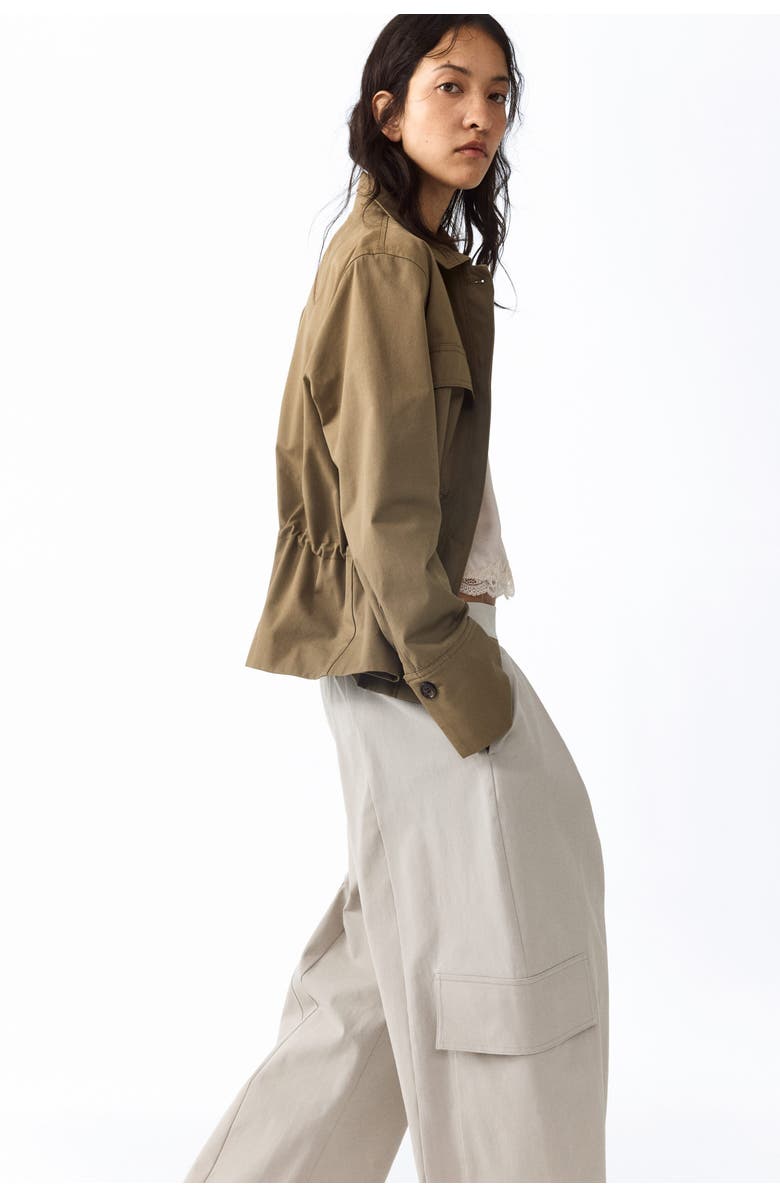 H&M Wrap-detail Cargo Trousers, Alternate, color, Light Beige