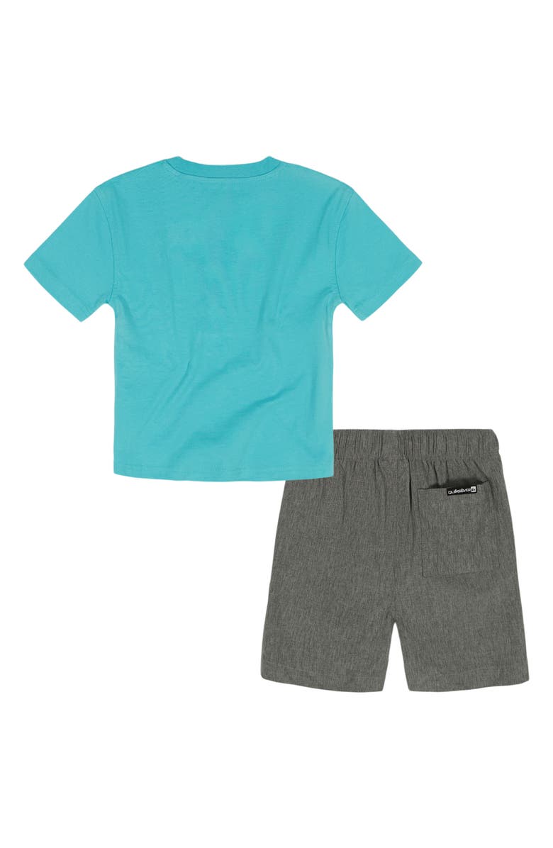 Quiksilver Kids' Graphic T-Shirt & Drawstring Shorts Set, Alternate, color, Teal