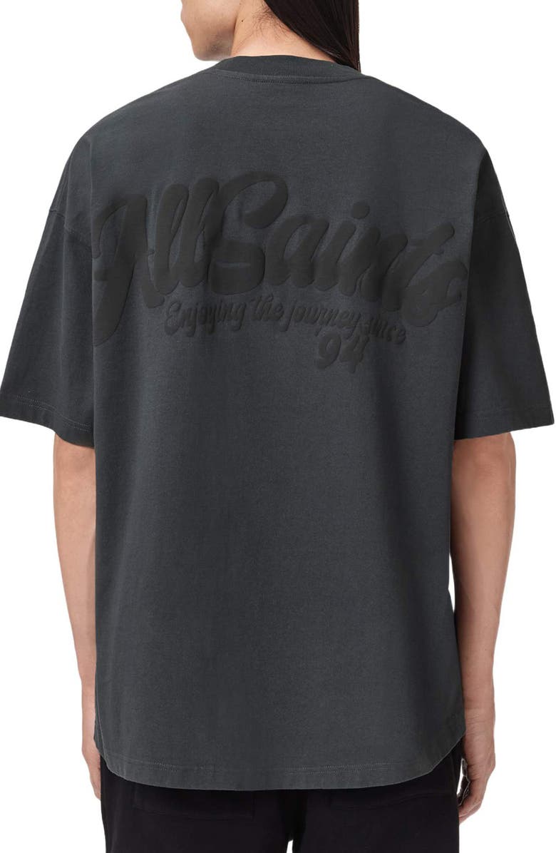 AllSaints Odyssey Cotton Graphic T-Shirt, Alternate, color, Washed Black
