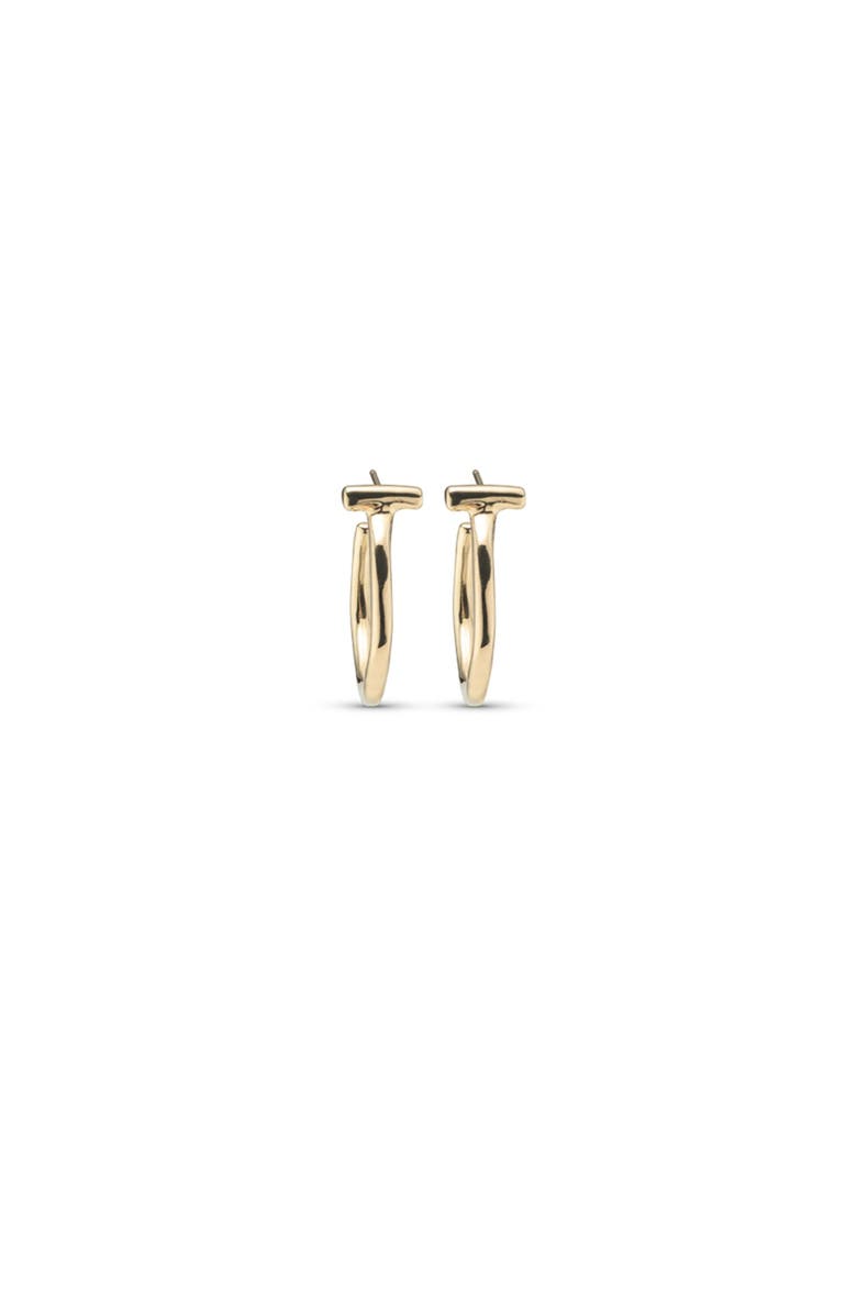 UNODE50 Polished Round Earrings, Main, color, Gold