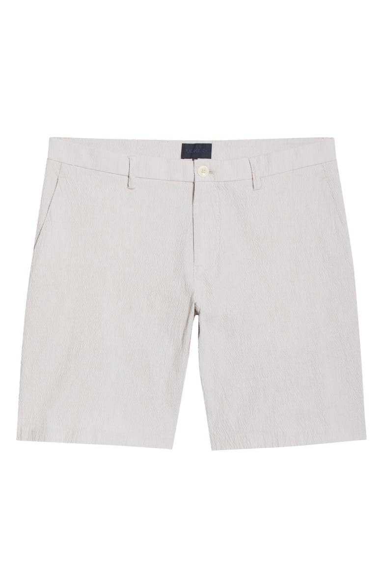 DEKE Galaxy Bermuda Flat Front Stretch Cotton Seersucker Shorts, Main, color, Sand