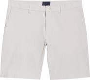 DEKE Galaxy Bermuda Flat Front Stretch Cotton Seersucker Shorts