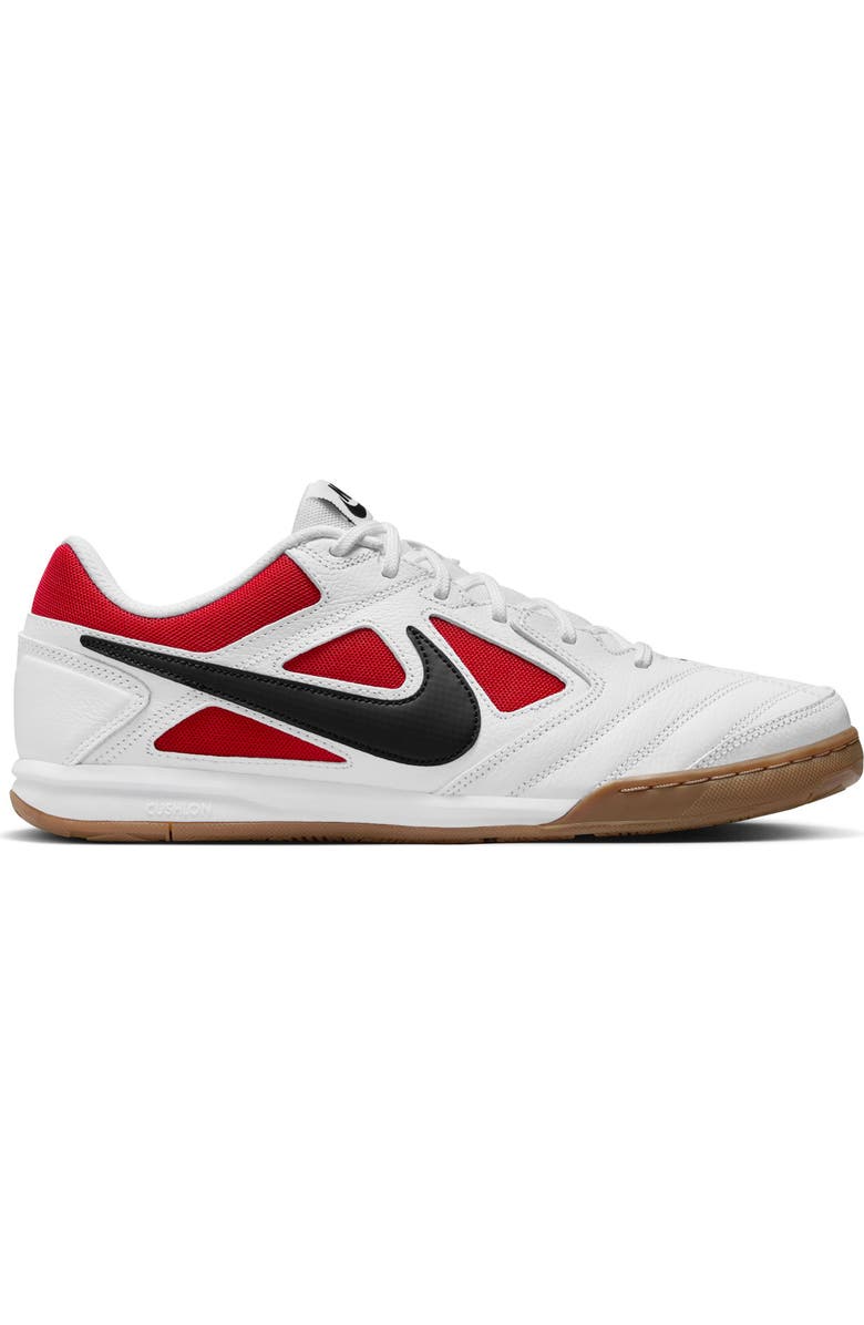 Nike Gato Soccer Sneaker, Alternate, color, White/ Black/ Red/ Dark Brown