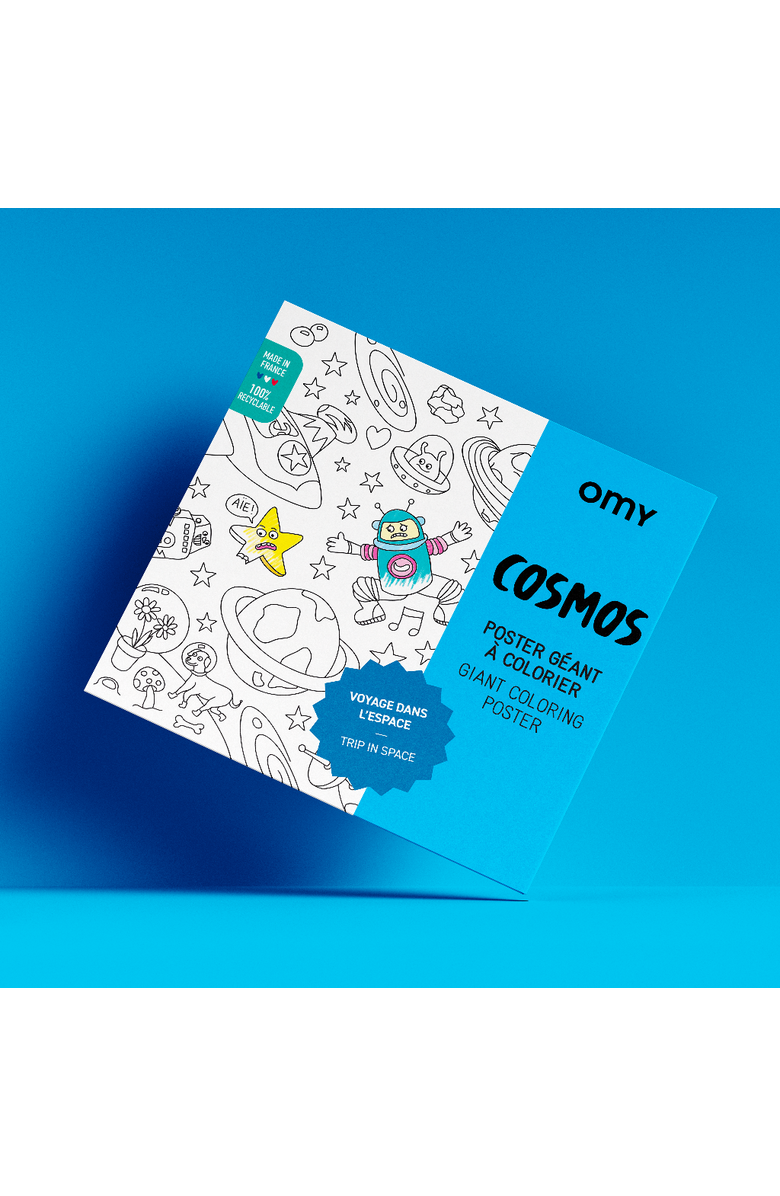 OMY giant coloring poster Cosmos, Alternate, color, Blue
