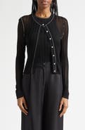 Toccin Crosby Ribbed Button Front Crop Cardigan