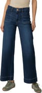 KUT from the Kloth Meg Patch Pocket High Waist Ankle Wide Leg Jeans