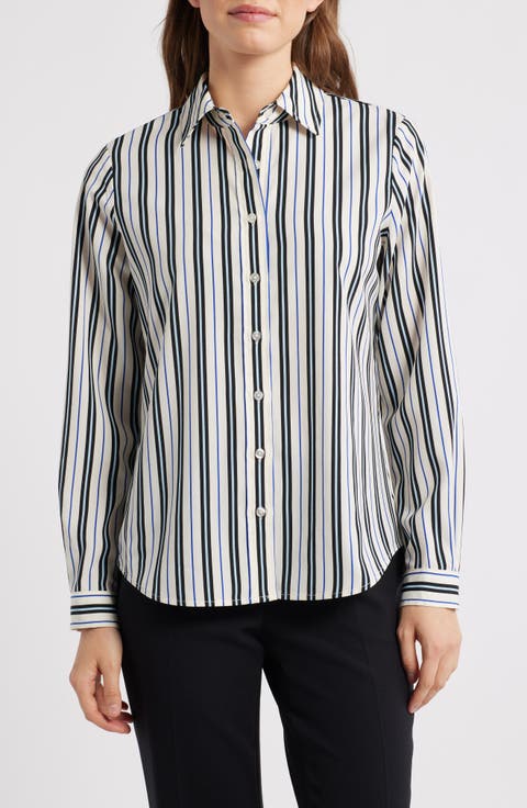 Stripe Slim Fit Button-Up Shirt