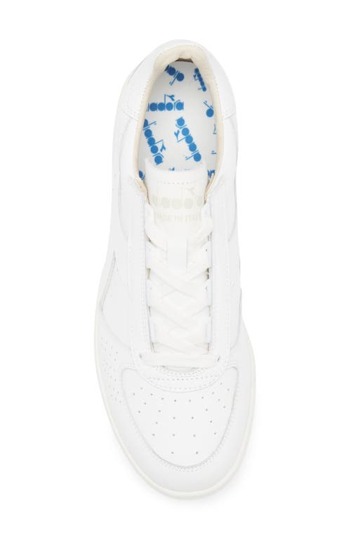 Diadora White Synthetic Leather Sneaker In White/white