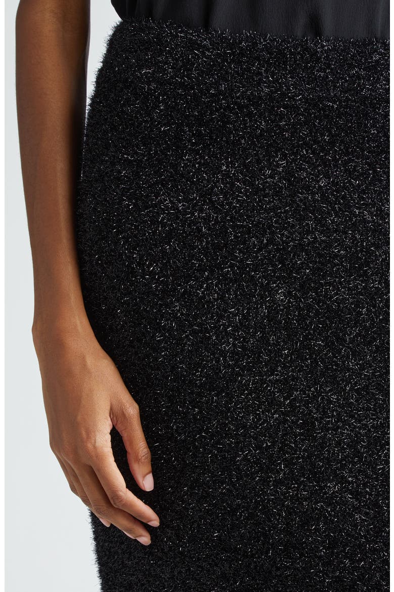Tinsel Sweater Skirt, Alternate, color, BLACK