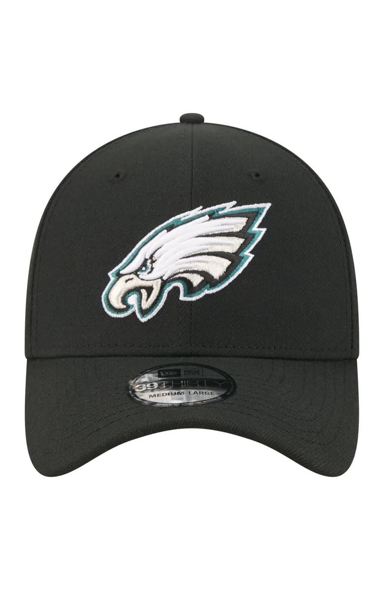 New Era Men's New Era Black Philadelphia Eagles Core Team 39THIRTY Flex Hat, Alternate, color, Black