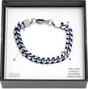 NORDSTROM RACK Men's Edge Two-Tone Curb Chain Bracelet