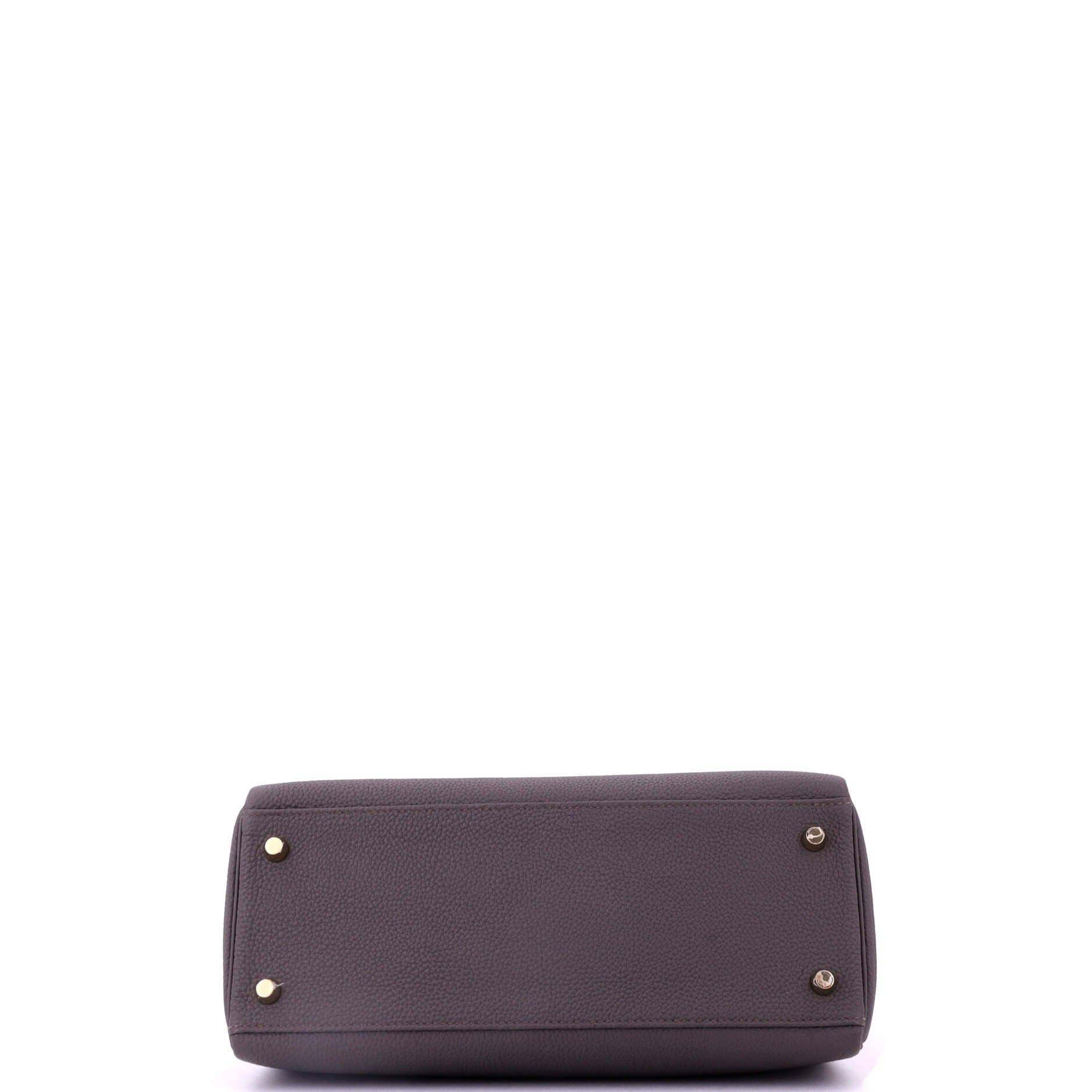 Pre-Owned Hermes Kelly Handbag Grey Togo with Gold Hardware 28, Alternate, color, 