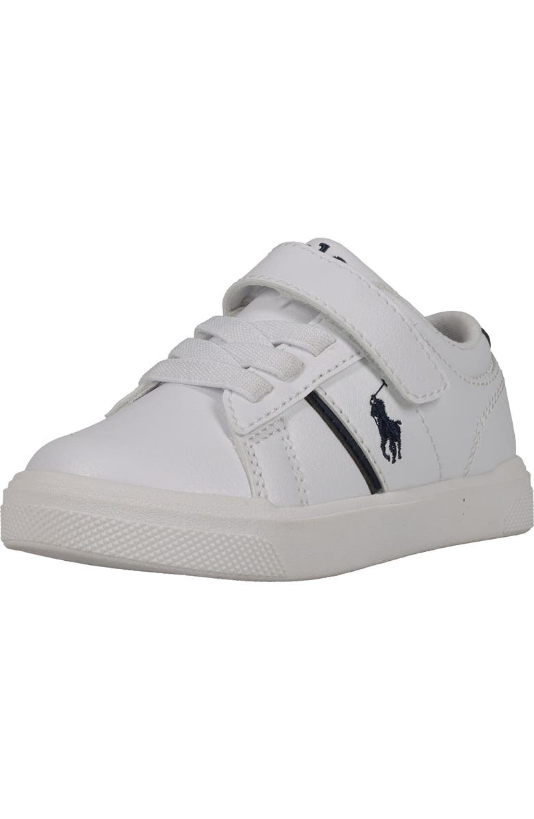 Ralph Lauren Kids' Telly Sneaker, Main, color, White Navy