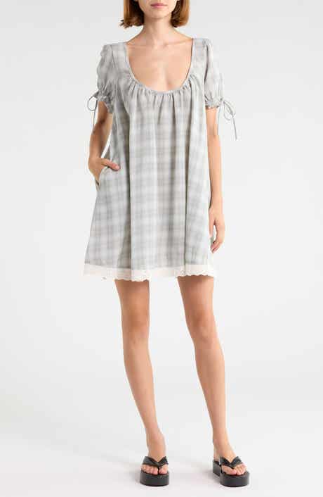 Embracing Puff Sleeve Swing Dress