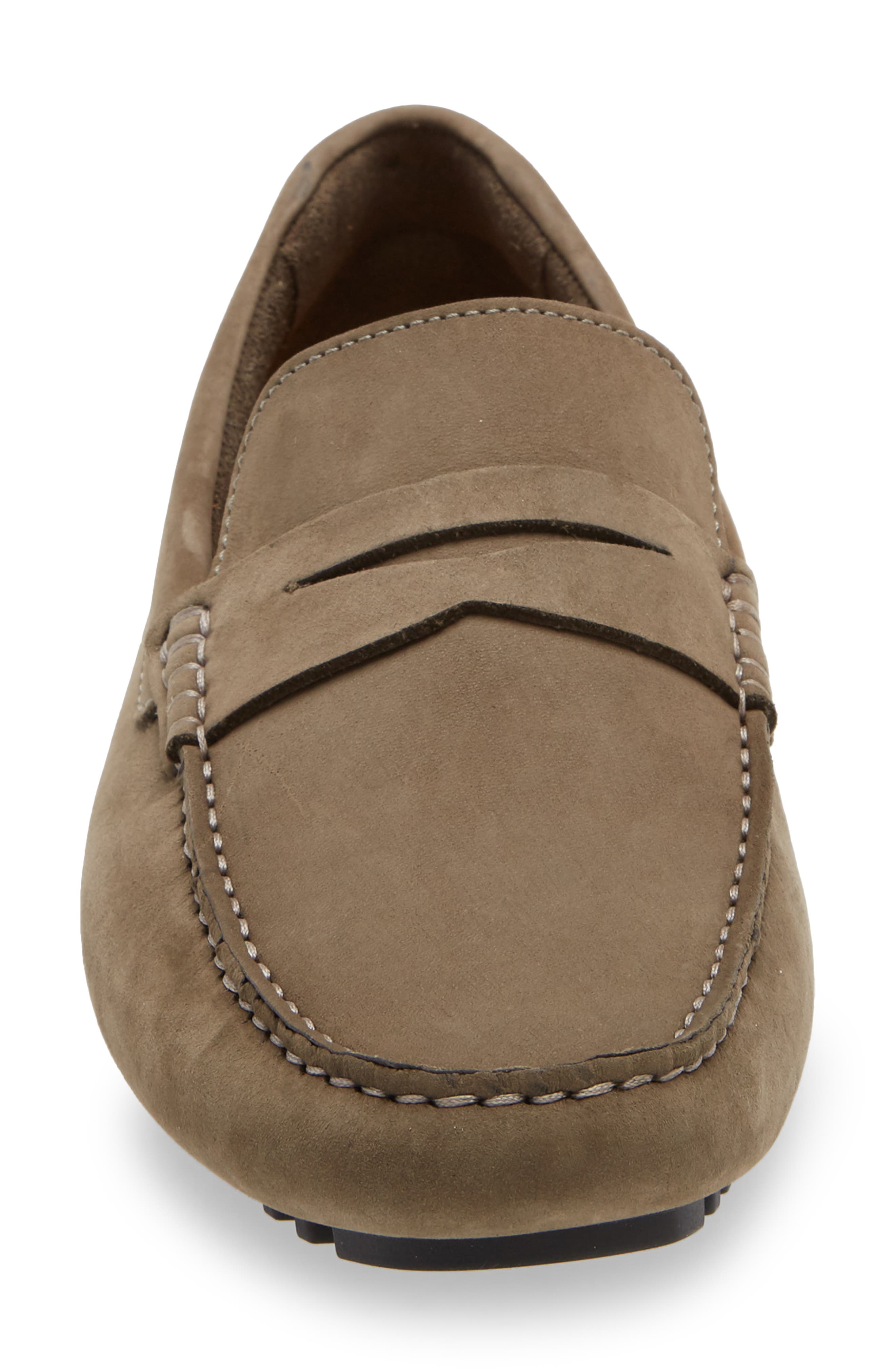 Brody Driving Penny Loafer, Alternate, color, GREY NUBUCK